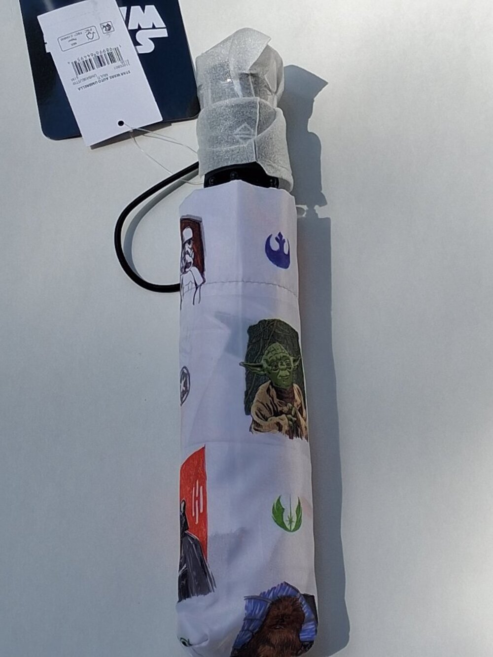 NWT Disney Star Wars Auto Umbrella Bioworld Darth Vader Yoda Boba Fett Multi